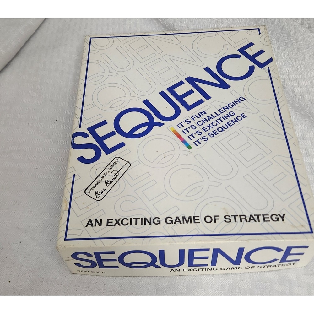 Sequence Board Game Jax Ltd 8002 Vintage Strategy Card Game Family Fun Night